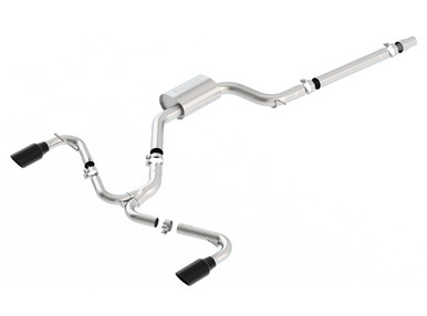 BORLA Cat-Back Exhaust - S-Type - Black Chrome Tips For Volkswagen GTI 2.0L Automatic - 140750BC