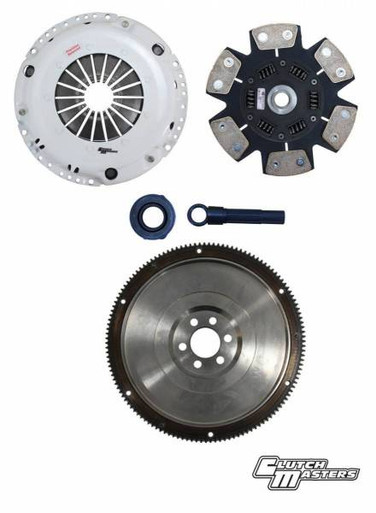 Clutch Masters FX400 6 Puck Single Disc - Steel Flywheel Kit For Volkswagen Golf,Jetta - 17140-HDC6-SK