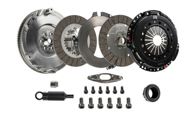 DKM Clutch VW MK4 R32 MS Twin Disc Clutch Kit w/Steel Flywheel - MS-034-047