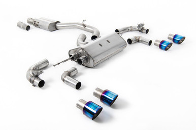 Milltek Catback Resonated With Valves for Volkswagen MK7.5R Golf (Round Tips)