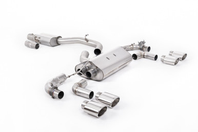 Milltek Catback Resonated With Valves for Volkswagen MK7.5R Golf (Oval Tips)