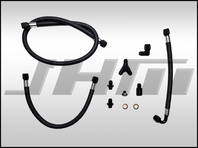 JHM Braided Kevlar Fuel Line Re-Route Kit For Audi C7 S6/S7/RS7 4.0T