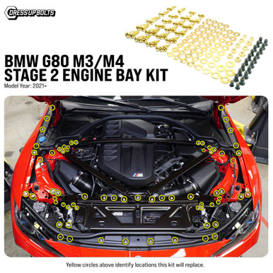 Dress Up Bolts Stage 2 Titanium Hardware Engine Bay Kit For BMW G80 M3/M4