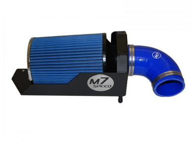 M7 Speed Gen 2 High Flow Intake System Black Powdercoated Aluminum HSG Blue 8 Ply Cotton Filter Blue Silicone Elbow