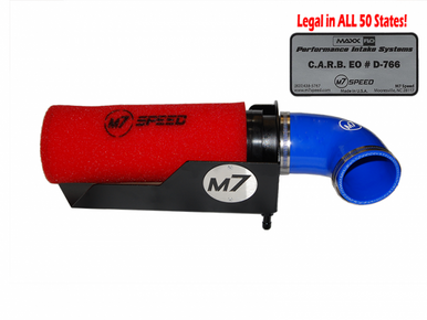 M7 Speed Gen 2 High Flow Intake System Black Powdercoated Aluminum HSG Red 2 Stage Foam Filter Blue Silicone Elbow