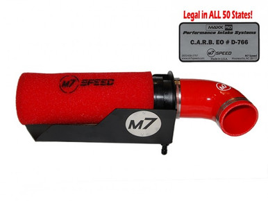 M7 Speed Gen 2 High Flow Intake System Black Powdercoated Aluminum HSG Red 2 Stage Foam Filter Red Silicone Elbow