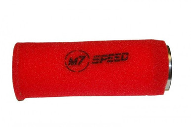 M7 Speed Red Foam 2 Stage Oiled Air Filter 3 Inch Inlet Diameter x 8 Inch Long