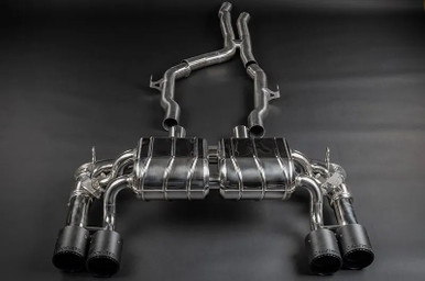 Capristo  Valved Exhaust with Mid - Silencer, Wicrom Tips (OE Actuators) For BMW M2 Competition/CS (F87)