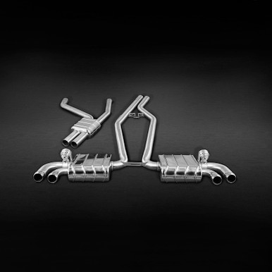 Capristo 14)  -  Valved Exhaust with Mid - Pipes (CES3) For Porsche 958 Cayenne V8 GTS (12