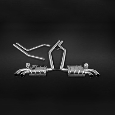 Capristo 14)  -  Valved Exhaust with Mid - Silencer Delete (CES3) For Porsche 958 Cayenne V8 GTS (12