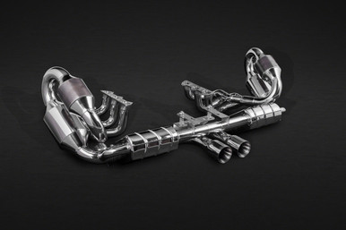 Capristo  Racing Valved Exhaust with Headers, 200 Cell Sports Cat, and Carbon Engine Cover (CES3) For Porsche 991.1 GT3/3RS