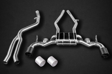 Capristo Valved Catback Exhaust w/E2P Black Toyota Supra A90 2020-2024