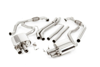 Milltek Non-Resonated Cat-Back Exhaust System for B9 S4/S5 Sportback with Quad Carbon Fiber Jet Tips | SSXAU722