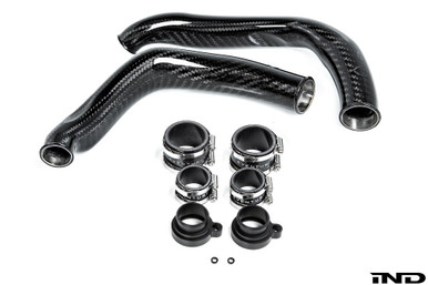 Eventuri BMW F8X M2C M3 M4 S55 Black Carbon Charge Pipe Set - Gloss | EVE-S55-CF-CHG-G