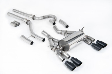 Milltek Equal Length Cat-Back Exhaust System for BMW F82 M4 with Cerakote Black GT Tips | SSXBM1147