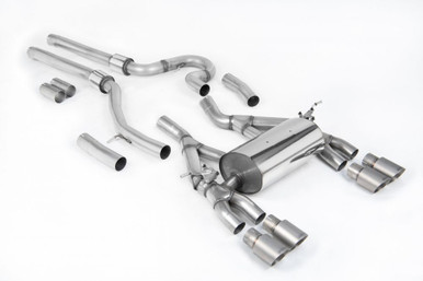 Milltek Equal Length Cat-Back Exhaust System for BMW F82 M4 with Brushed Titanium GT Tips | SSXBM1148