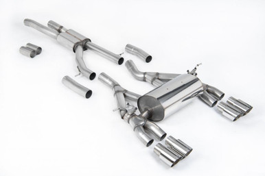 Milltek Race (Louder) Cat-Back Exhaust System for BMW F8X M3/M4 with Polished GT Tips | SSXBM995