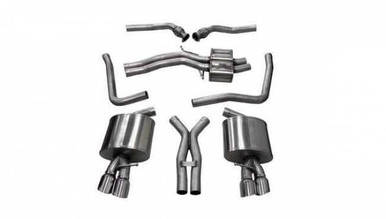 CORSA Exhaust System with Downpipes and Polished Tips  Audi S5 4.2 Coupe