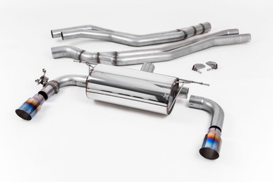 Milltek Non-Resonated Race Cat-Back Exhaust Systems for BMW M240i With Burnt Titanium GT-90 Tips | SSXBM1059