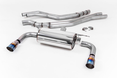 Milltek Resonated Cat-Back Exhaust System For BMW M240i with Burnt Titanium GT-90 Tips | SSXBM1053