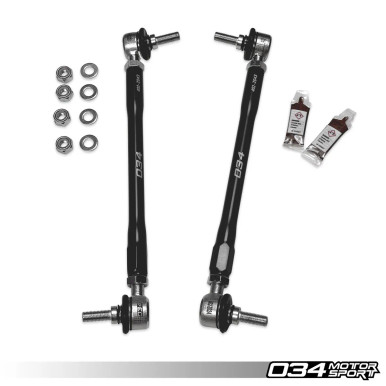 034Motorsport Dynamic+ Billet Adjustable Front Sway Bar End Links, E8X & E9X BMW (Non-M) | 034-402-4038