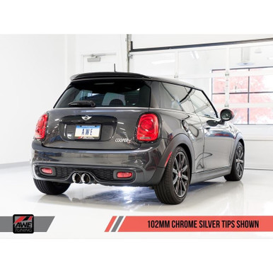 AWE Touring Edition Exhaust System for MINI F56 S / JCW - Chrome Silver Tips | 3015-22050