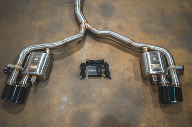 Valvetronic Designs Audi B9 RS5, 2.9L Catback T304 SS Brushed 3.5" Tips | AUD.B9.RS5.VSES.BR