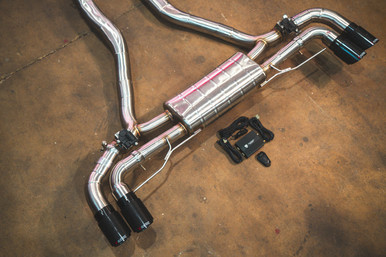 Valvetronic Designs BMW G05 X5 4.4L Catback, T304 SS, Reuses OEM Style Tips | BMW.X5.G05.V8.VSES.BR