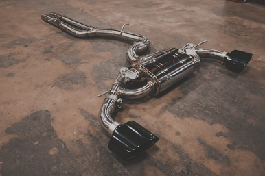 Valvetronic Designs Audi MK3 TTRS  2.5L  Catback T304 SS Black OEM Style Valvetronic Tips | AUD.MK3.VSES.BR