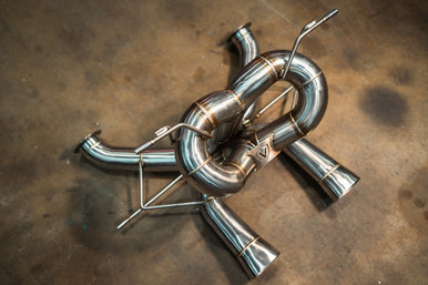 Valvetronic Designs Lamborghini Revuelto 6.5L F1 Catback Exhaust, T304 SS, Reuse OEM Tips | LAM.REVU.F1.BR