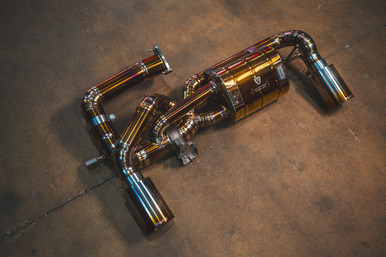 Valvetronic Designs Lotus Emira 2.0,3.5L, Catback, Grade 5 Titanium, Titanium 3.5" Tips | LOT.EMIR.VSES.TI