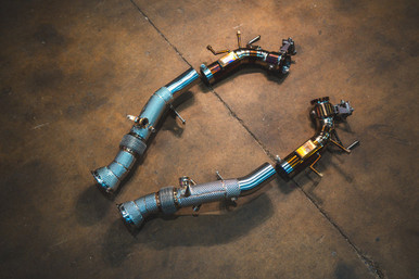 Valvetronic Designs Ferrari 296 GTB,GTS 3.0L Full Exhaust System, Grade 5 Titanium, OEM Style Tips | FER.296.VSES.TI
