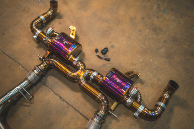 Valvetronic Designs Audi R8 5.2L Full Valved Exhaust Grade 5 Titanium Reuses OEM Tips | AUD.R8.V10.GEN2.VSES.TI