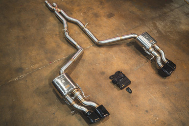 Valvetronic Designs Mercedes-AMG CLS 63 4.0L, Catback, T304 SS, Black OEM Style Tips | MER.CLS63.AMG.VSES.BR