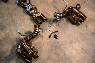 Valvetronic Designs Ferrari F12 Berlinetta 6.3L Catback, Grade 5 Titanium, Titanium OEM Style Tips | FER.F12.VSES.TI