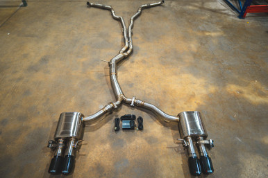 Valvetronic Designs Audi B9 S4/S5 3.0L T304 Stainless Steel Exhaust Suite (3.5" Outlet Tips )