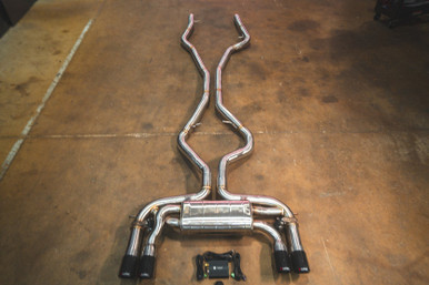 Valvetronic Designs BMW F85 X5M/F86 X6M 4.4L Catback T304 Stainless Steel Exhaust Suite (3.5" Outlet Tips)