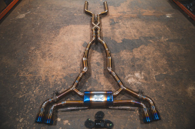 Valvetronic Designs BMW F95 X5M 4.4L Catback Grade 5 Titanium Exhaust Suite (3.5" Outlet Tips)