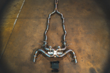 Valvetronic Designs Aston Martin DBS 6.0 Catback T304 SS Reuses OEM Tips | AMR.DBS.V12.VSES.BR