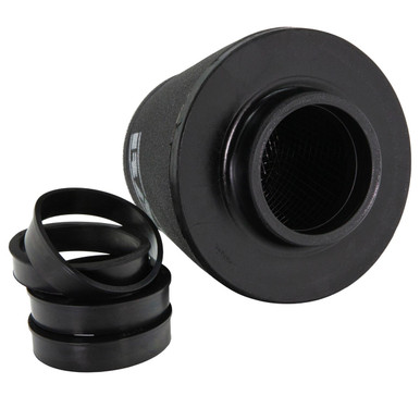 Ramair Foam 70 - 90mm (2.75inch - 3.5inch) ID Neck Polymer Base Neck Cone Air Filter with Reducing Rings | CC-200-UNI