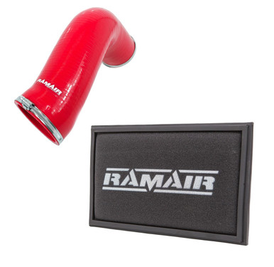 Ramair RPF-3129-RIP-RD - Silicone Intake Pipe Hose & Replacement Air Filter - Audi S3 TSI MQB | RPF-3129-RIP-RD