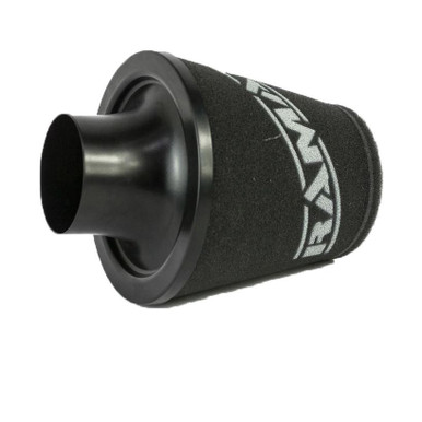 Ramair Foam Jet Stream Medium Cone Air Filter 80mm (3.1inch) OD | JS-175-80-BK