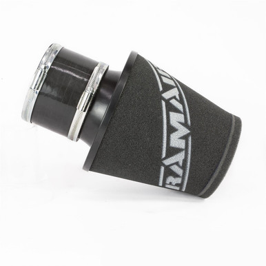 Ramair Foam Jet Stream Medium Cone Air Filter 100mm (3.9inch) OD Black with Silicone Coupler | JS-175-100-BK-KIT