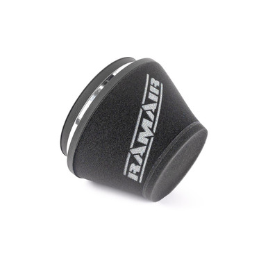 Ramair Foam 127mm (5inch) OD Neck Cone Air Filter with Velocity Stack | CC-194-VS-127-BK