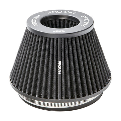 Ramair Pleated 127mm (5inch) OD Neck Medium Cone Air Filter with Velocity Stack | PR-CC-194-VS-127-BK