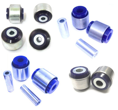 SuperPro Front Control Arm Upper, Lower, Strut Bar & Lower Shock Bushing Kit for 2002 Audi S4 | KIT208K