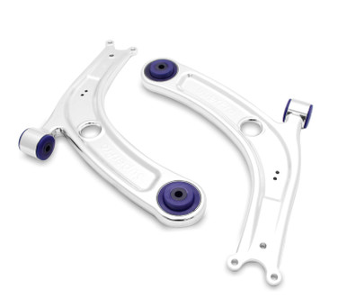 SuperPro Alloy Front Lower Control Arm Set (Additional Positive Caster & Negative Camber) for 2015-2026 Volkswagen Golf R | ALOY0018K