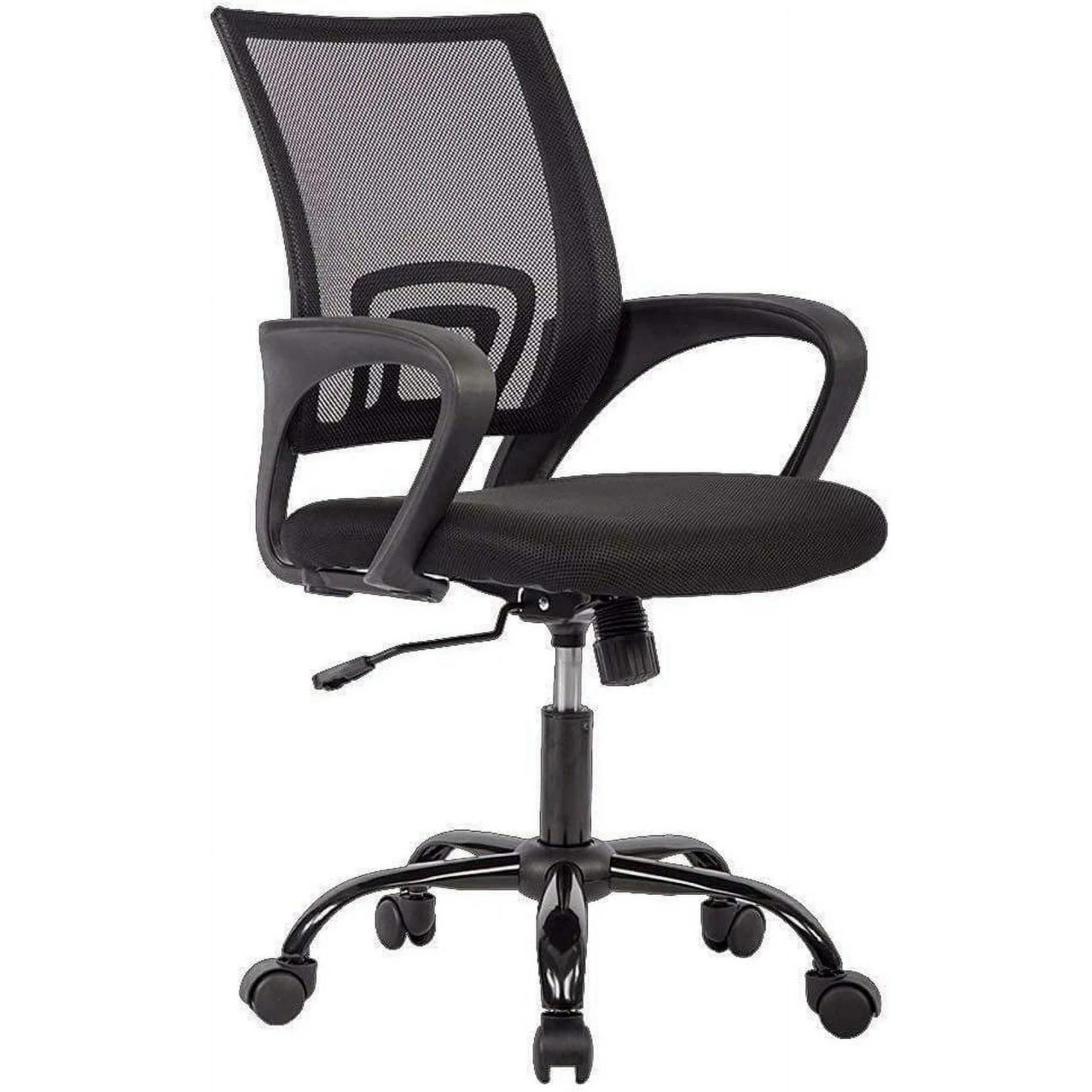 BestOffice Executive Chair with Lumbar Support & Swivel, 250 Ib. Capacity, Black