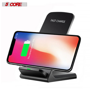 Wireless Fast Charge Stand Dock Phone Charging Pad Samsung Galaxy S9+ iPhone XS Wire Less 8 5 Core 10W Black cell phone accessories Wireless Fast Charge Stand Dock Phone Charging Pad Samsung Galaxy S9+ iPhone XS Wire Less 8 5 Core 10W Black cell phone accessories