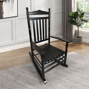 BALCONY PORCH ADULT ROCKING CHAIR-BLACK BALCONY PORCH ADULT ROCKING CHAIR-BLACK